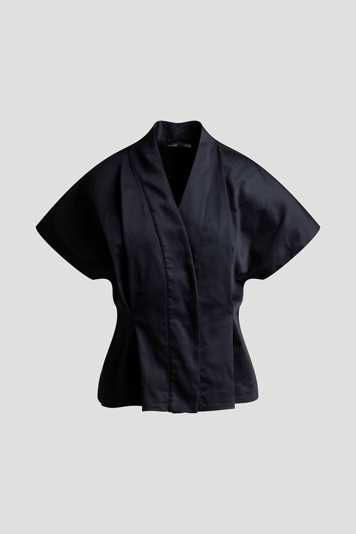 NATORI Cotton Chino Pleated Cap Sleeve Jacket