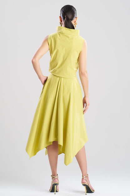NATORI Tech Cotton Taffeta Handkerchief Hem Skirt