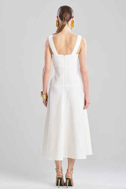 NATORI Stretch Basketweave Cotton Sundress