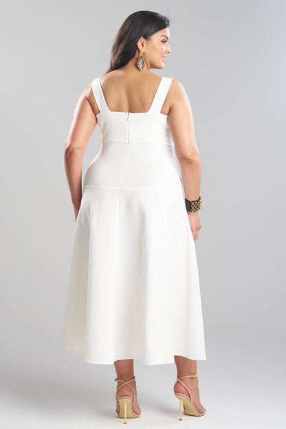 NATORI Stretch Basketweave Cotton Sundress