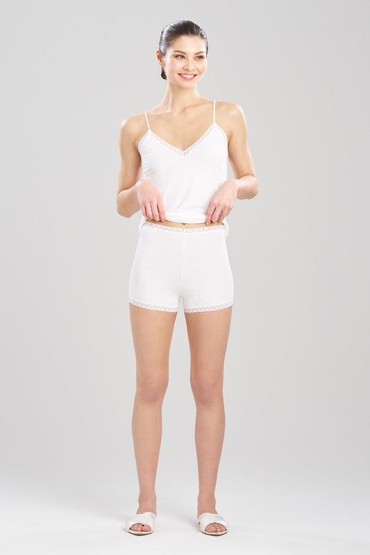 NATORI Buy Bliss Cotton Shorts in White Online