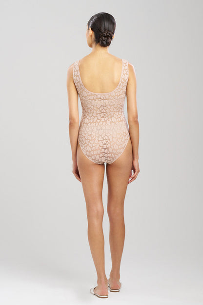 NATORI Buy Temptation Sheer Allover Lace Bodysuit in Café Online