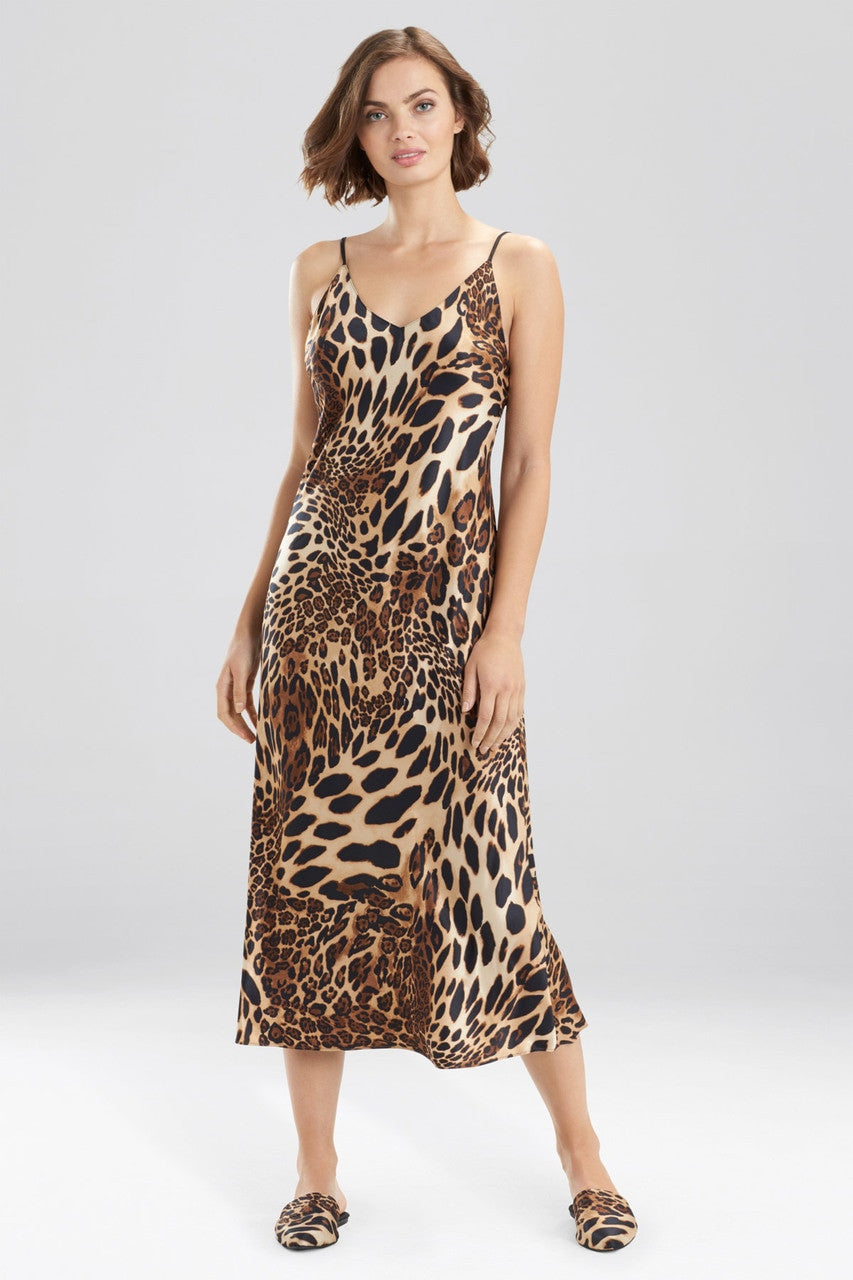 NATORI Buy Luxe Leopard Gown in Chestnut Online