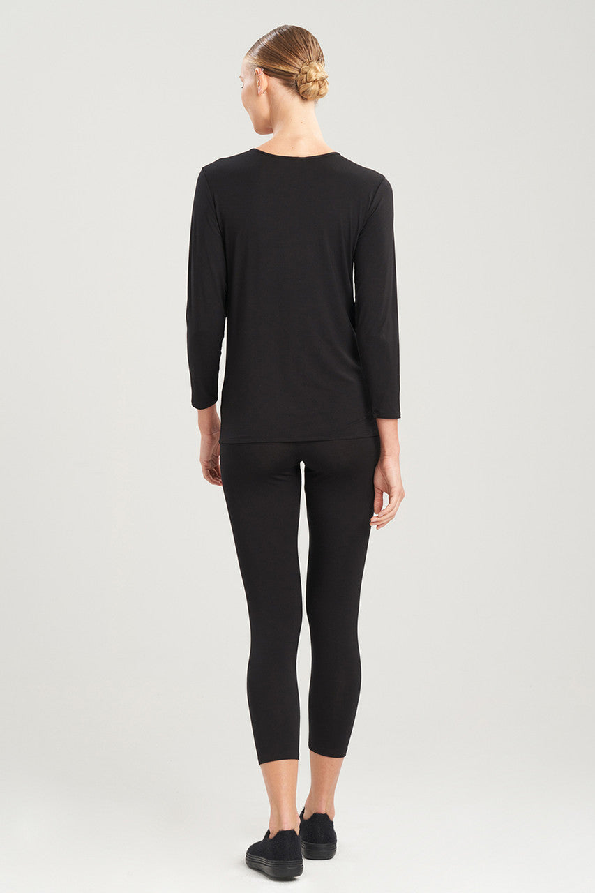 NATORI Buy Feathers Element Top in Black Online