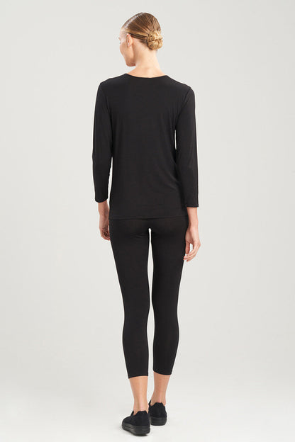 NATORI Buy Feathers Element Top in Black Online