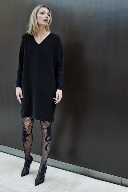 NATORI Buy Dragon Toss Net Tights in Black Online