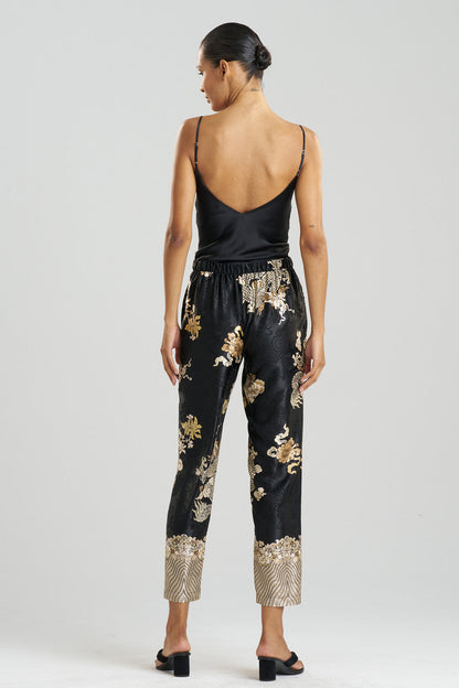 NATORI Buy Imperial Dragon Jacquard Pants in Black Online