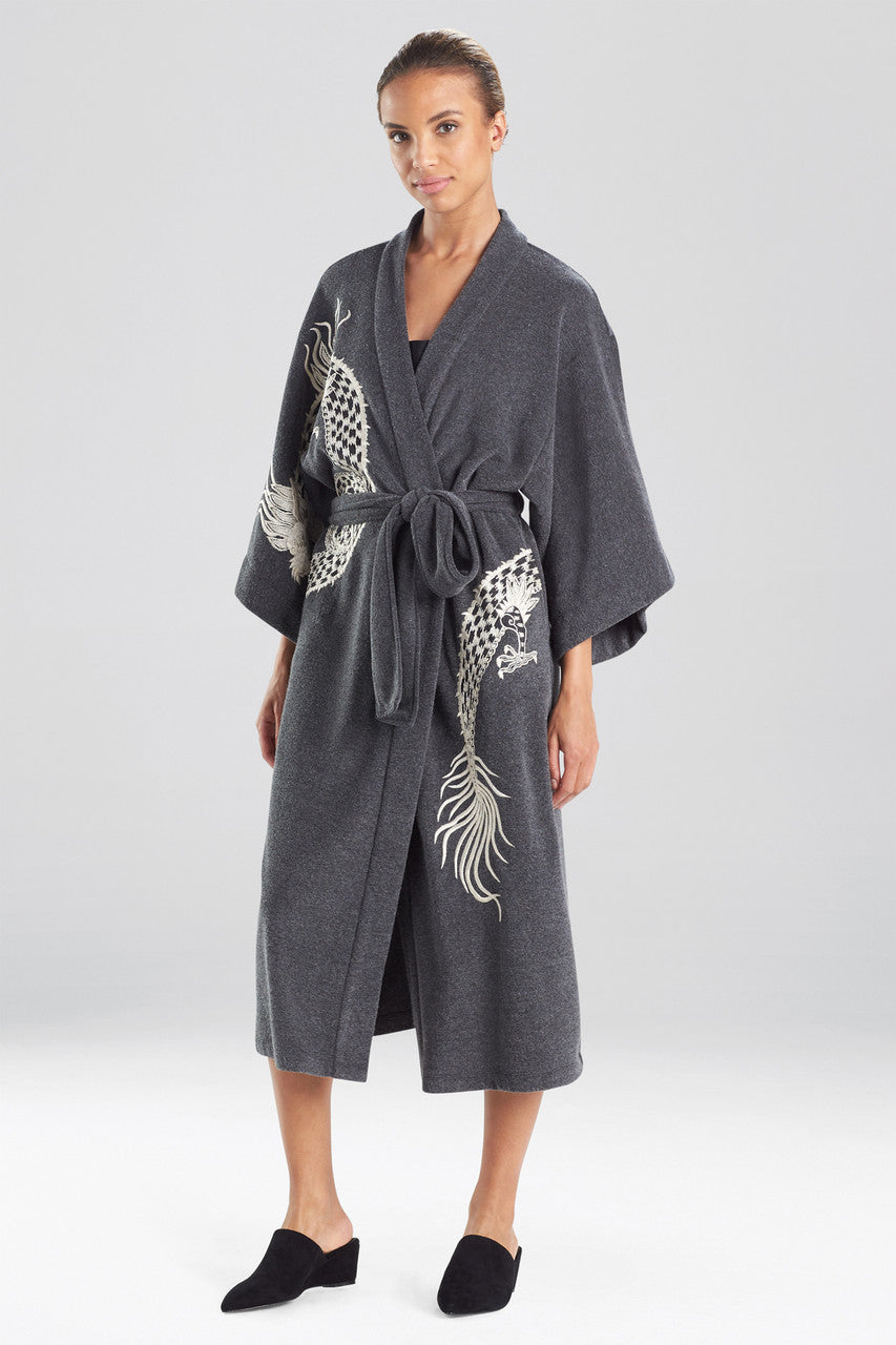 NATORI Buy Kham Dragon Embroidered Robe in Black Online