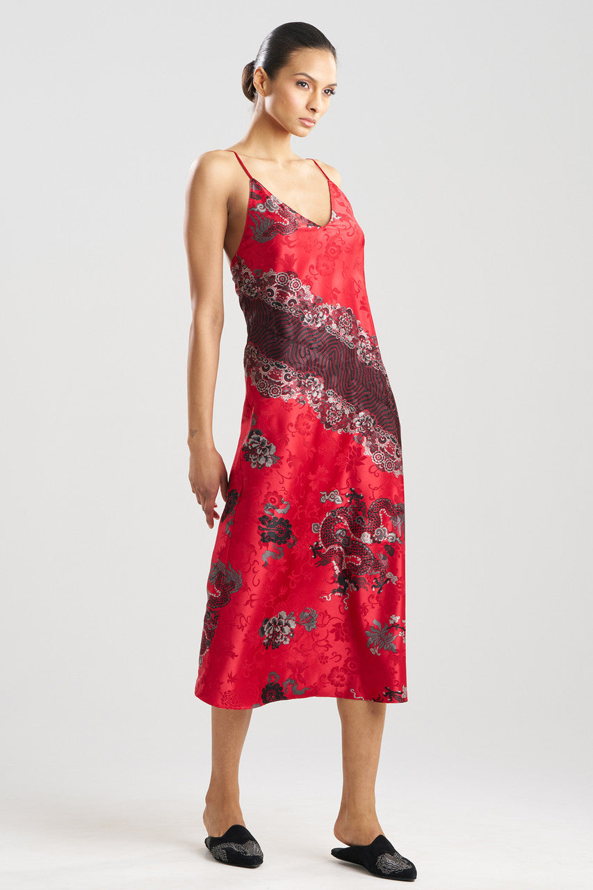 NATORI Buy Imperial Dragon Jacquard Gown in Red Online