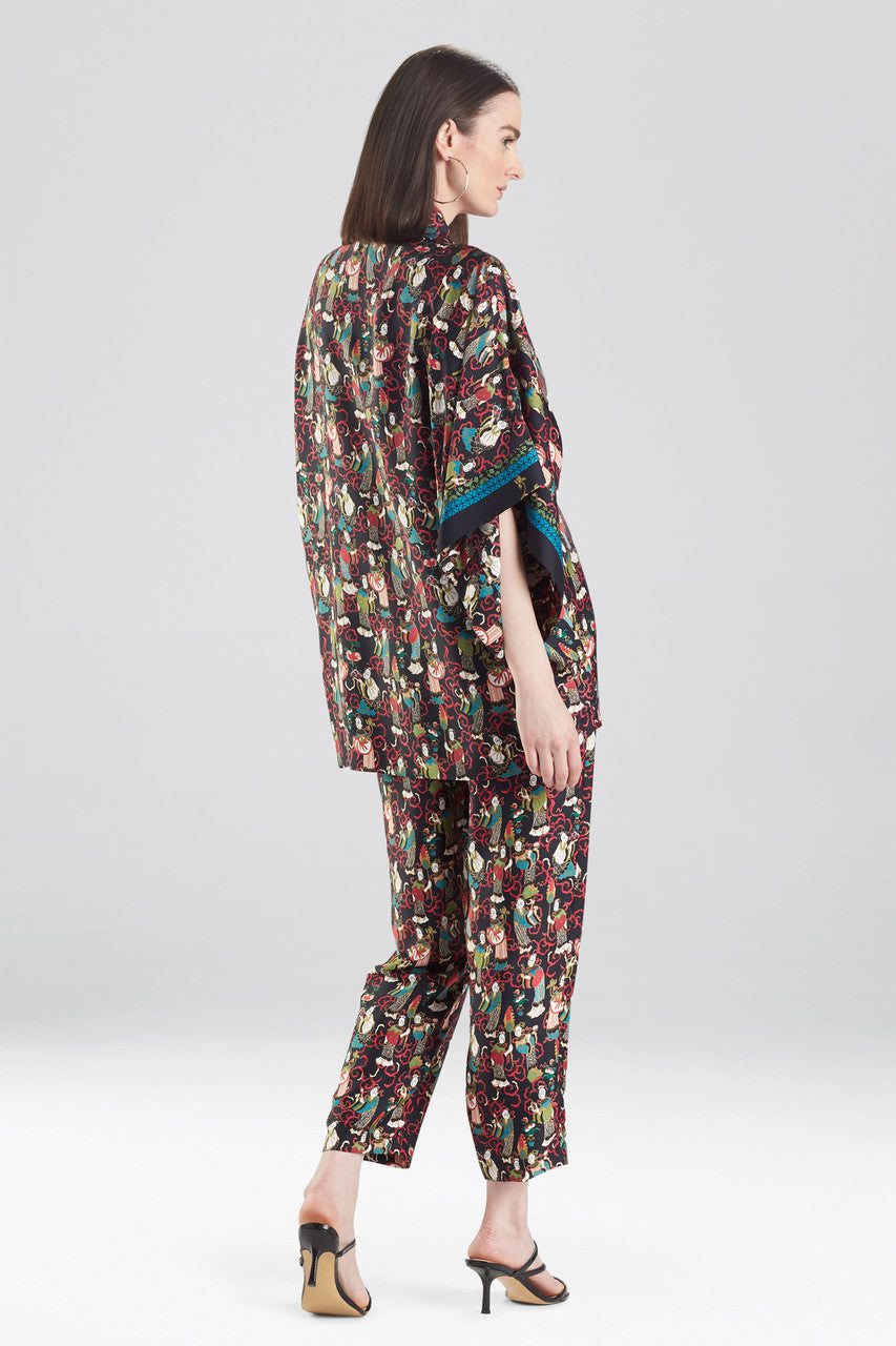 NATORI Buy Tea Garden Robe in Black Multi Online