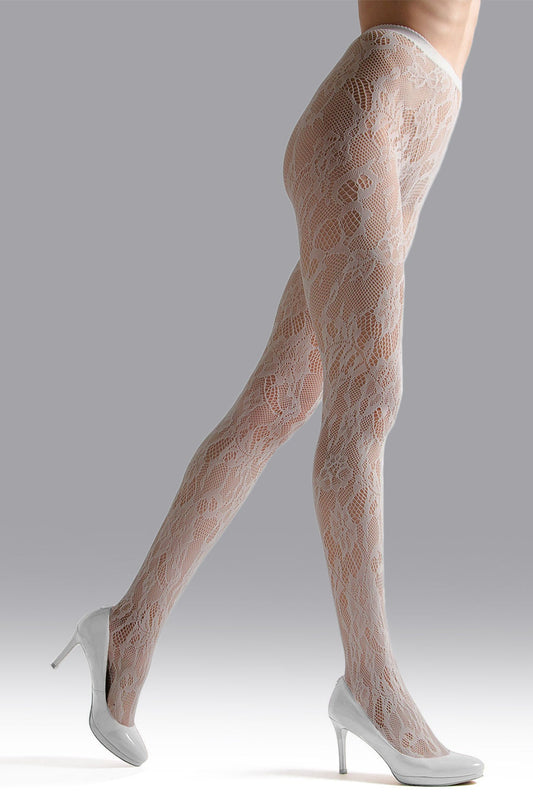 NATORI Buy Lace Cut-Out Net Tights in Ivory Online