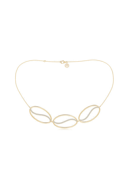 NATORI Buy Shangri-La Elliptical Yin-Yang 14K Gold and Diamond Trio Necklace in 14K Yellow Gold Online
