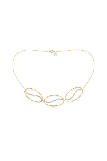 NATORI Buy Shangri-La Elliptical Yin-Yang 14K Gold and Diamond Trio Necklace in 14K Yellow Gold Online