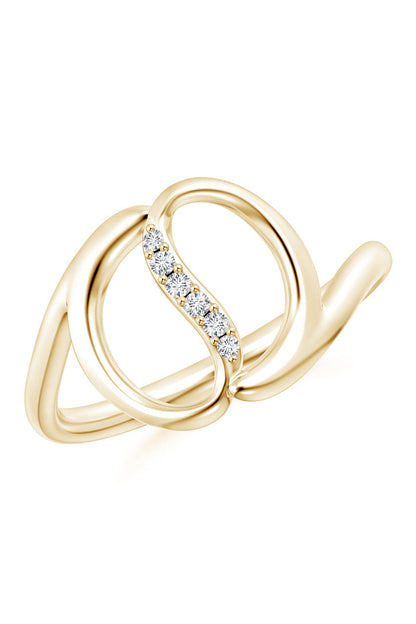 NATORI Buy Shangri-La Yin-Yang 14K Gold and Diamond Bypass Ring in 14K Yellow Gold Online