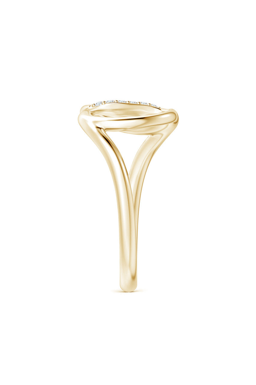 NATORI Buy Shangri-La Yin-Yang 14K Gold and Diamond Bypass Ring in 14K Yellow Gold Online