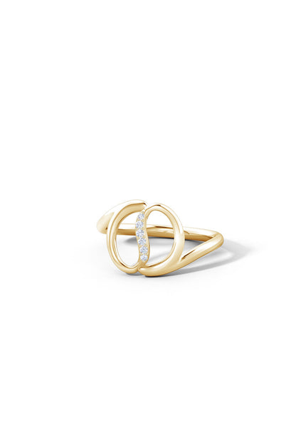 NATORI Buy Shangri-La Yin-Yang 14K Gold and Diamond Bypass Ring in 14K Yellow Gold Online