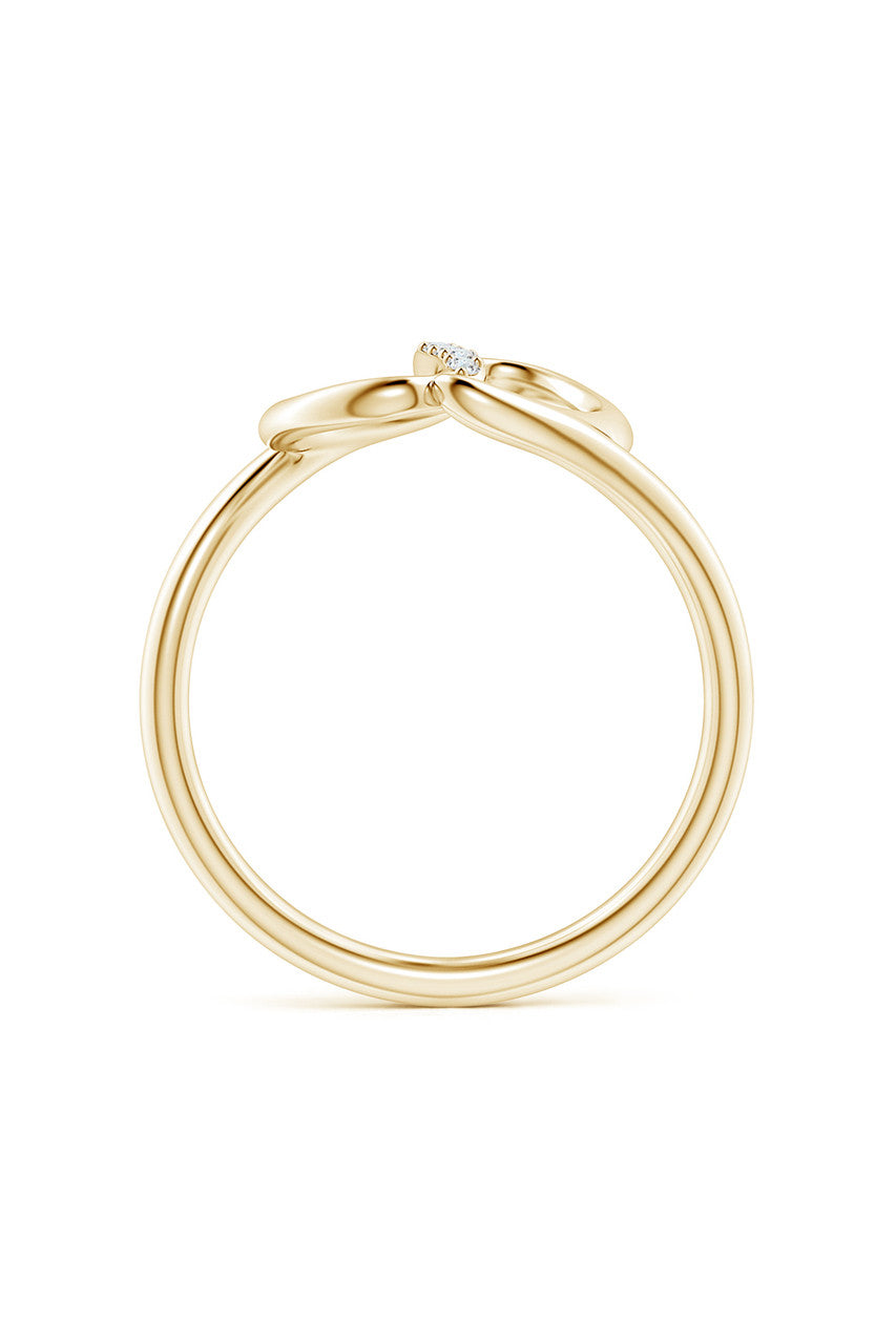 NATORI Buy Shangri-La Yin-Yang 14K Gold and Diamond Bypass Ring in 14K Yellow Gold Online