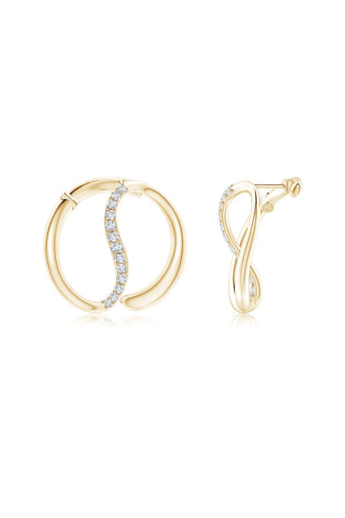 NATORI Buy Shangri-La Yin-Yang 14K Gold and Diamond Large Button Stud Earrings in 14K Yellow Gold Online