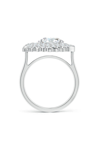 NATORI Buy Dragon Lab-Grown 14K Gold Round Diamond Ring in 14K White Gold Online