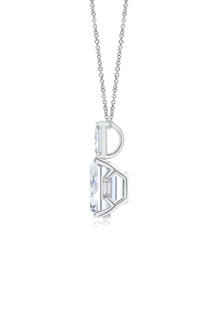 NATORI Buy Orient Express Lab-Grown 14K Gold & Emerald Cut Diamond Pendant Necklace in 14K White Gold Online