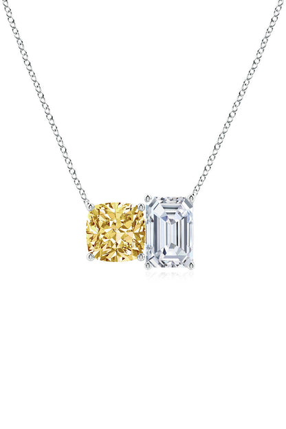 NATORI Buy Orient Express Lab-Grown 14K Gold with Yellow & White Diamond Two Stone Pendant Necklace in 14K White Gold Online