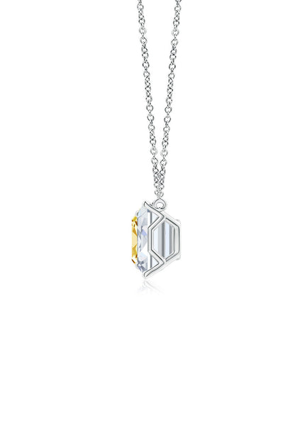 NATORI Buy Orient Express Lab-Grown 14K Gold with Yellow & White Diamond Two Stone Pendant Necklace in 14K White Gold Online