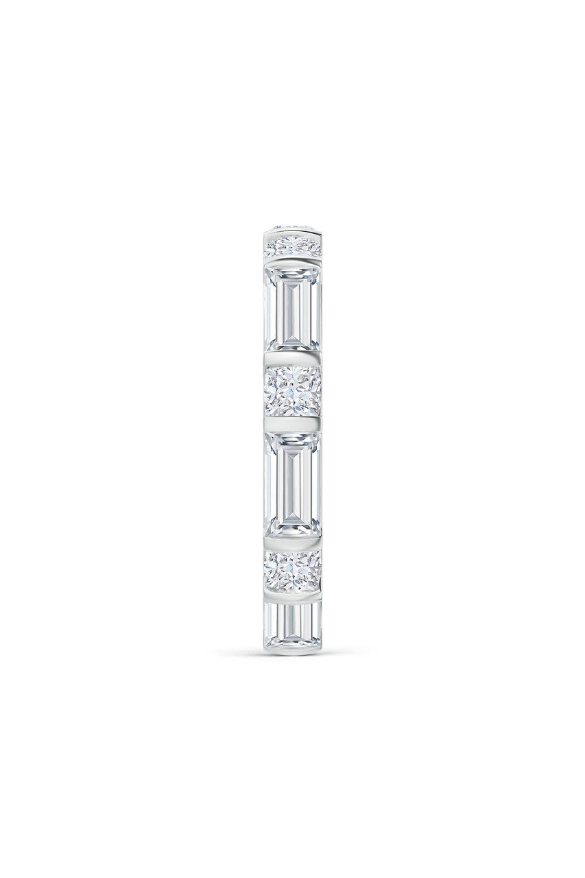 NATORI Buy Orient Express Lab-Grown 14K Gold Baguette & Cushion Diamond Eternity Band in 14K White Gold Online