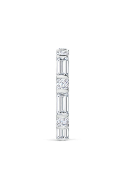 NATORI Buy Orient Express Lab-Grown 14K Gold Baguette & Cushion Diamond Eternity Band in 14K White Gold Online