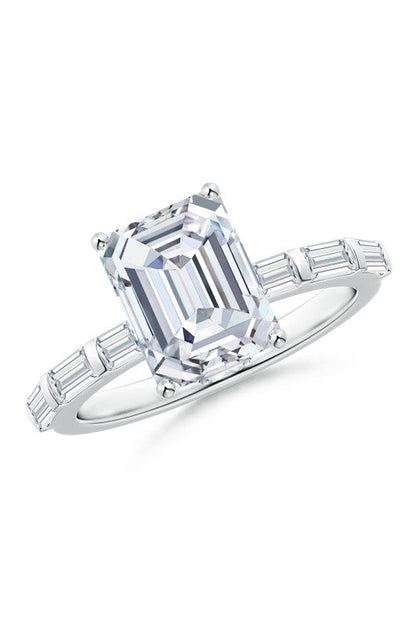 NATORI Buy Orient Express Lab-Grown 14K Gold & Emerald Cut Diamond Solitaire Ring in 14K White Gold Online