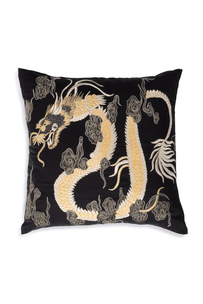 NATORI Buy Luxe Charm Dragon Embroidered Pillow in Black Online