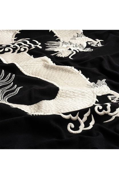 NATORI Buy Mayon Dragon Embroidery Throw in Black/Ivory Online