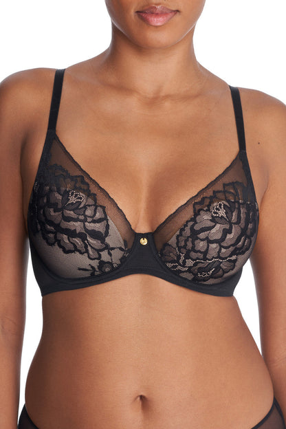 NATORI Buy Flora Contour Underwire Bra in Black/Light Mocha Online