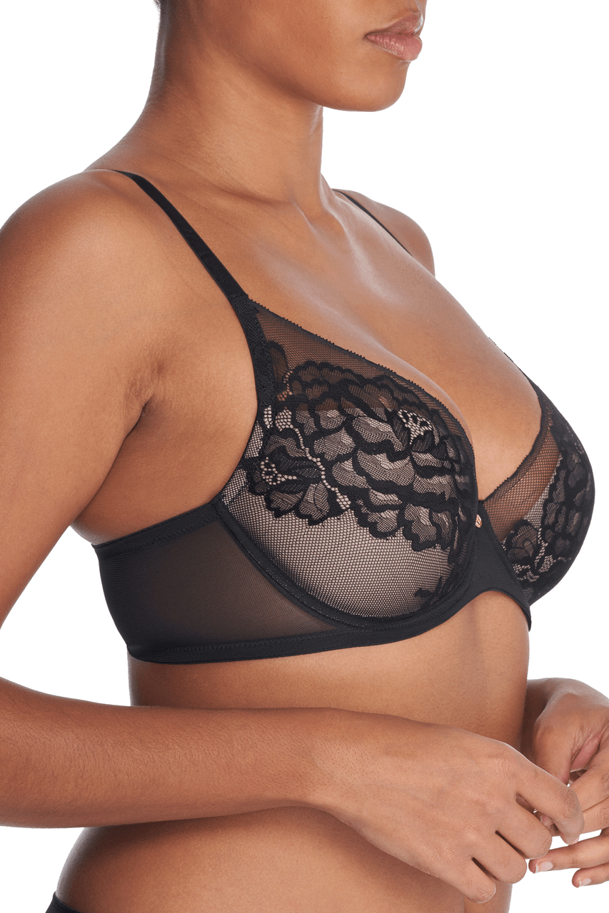 NATORI Buy Flora Contour Underwire Bra in Black/Light Mocha Online