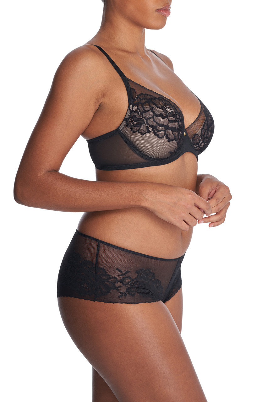 NATORI Buy Flora Contour Underwire Bra in Black/Light Mocha Online