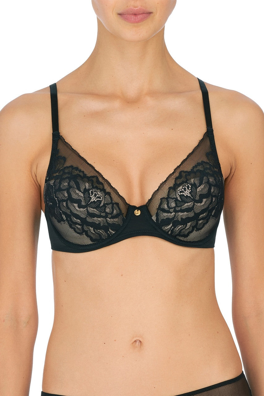 NATORI Buy Flora Contour Underwire Bra in Black/Light Mocha Online