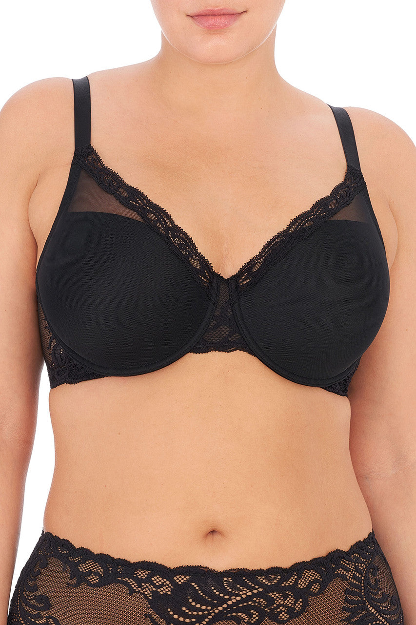 NATORI Buy Feathers Full Figure Contour Underwire Bra in Black Online
