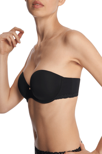 NATORI Buy Pure Luxe Strapless Contour Underwire Bra in Black Combo Online