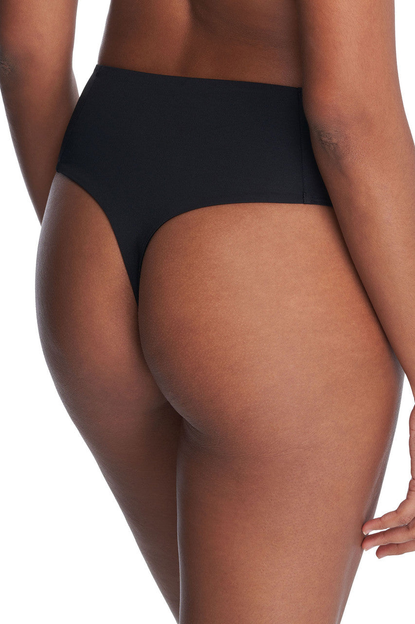 NATORI Buy Liquid High Rise Thong in Black Online