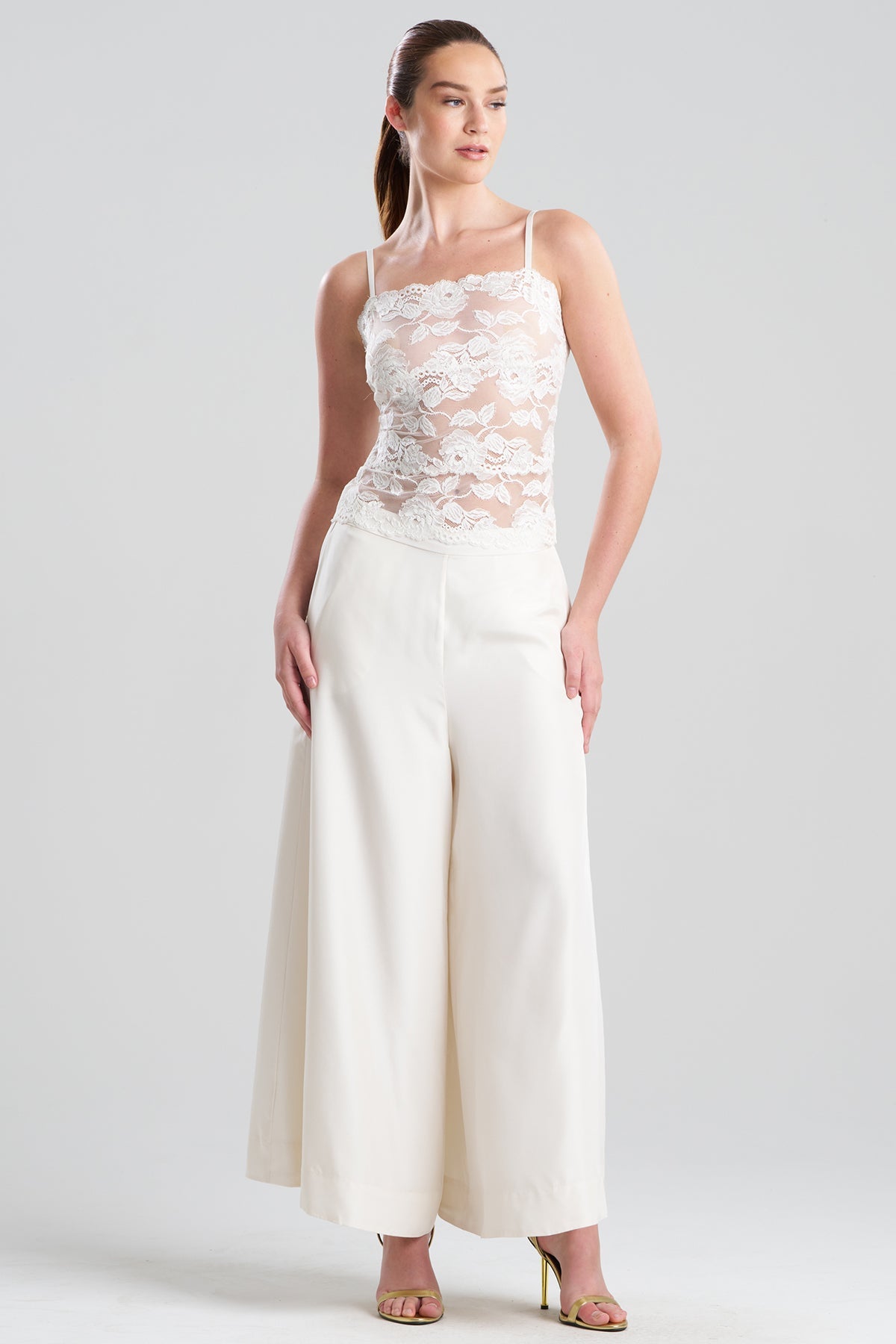 NATORI Buy Imagine Allover Lace Cami in Warm White Online