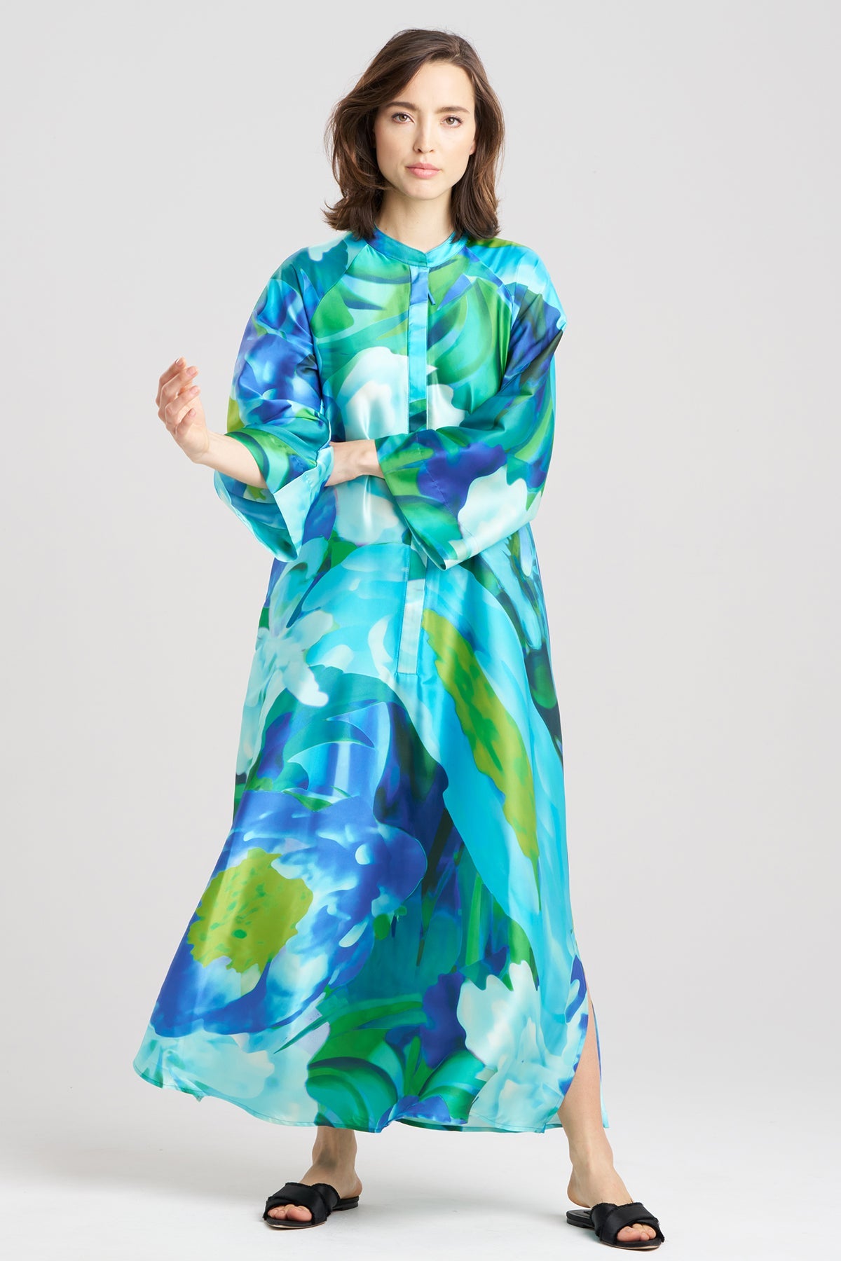 NATORI Garbo Zip Caftan