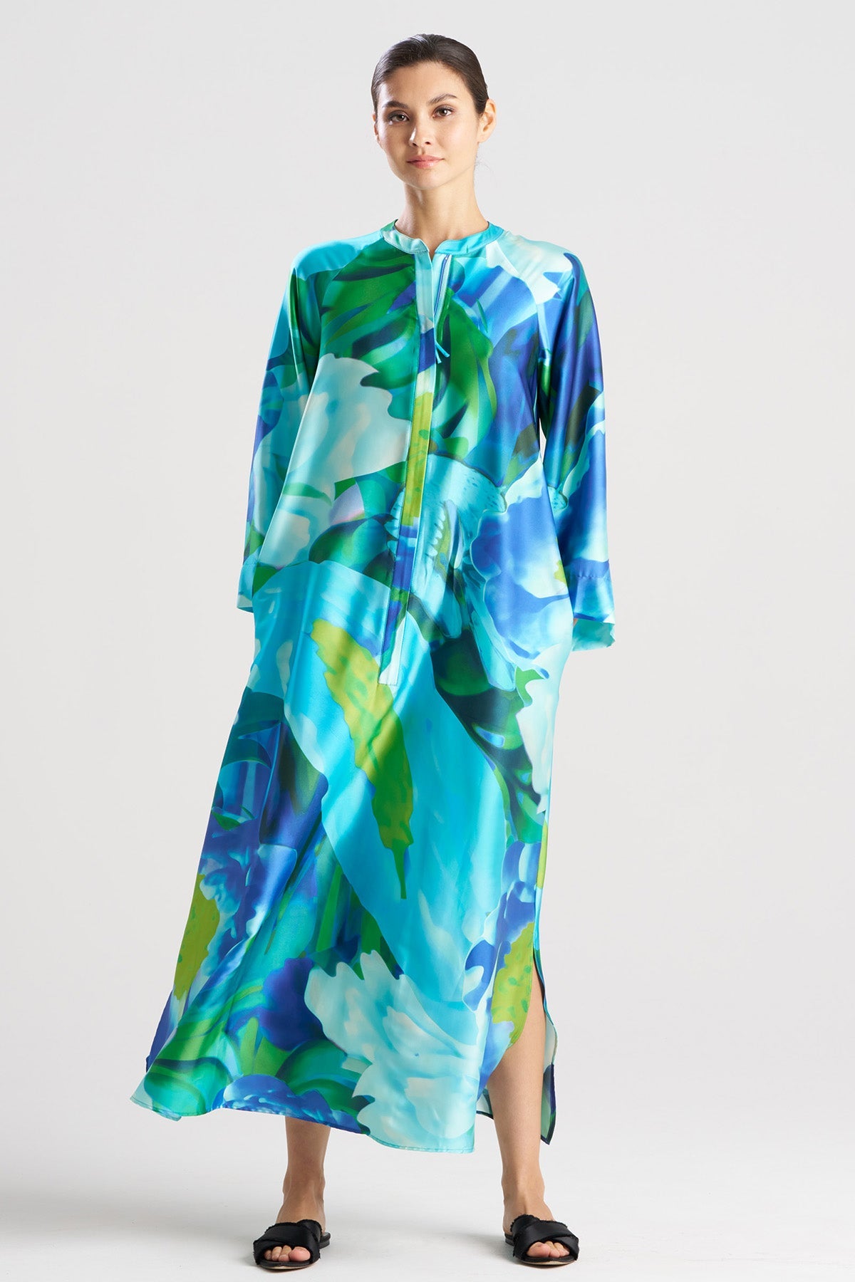 NATORI Garbo Zip Caftan