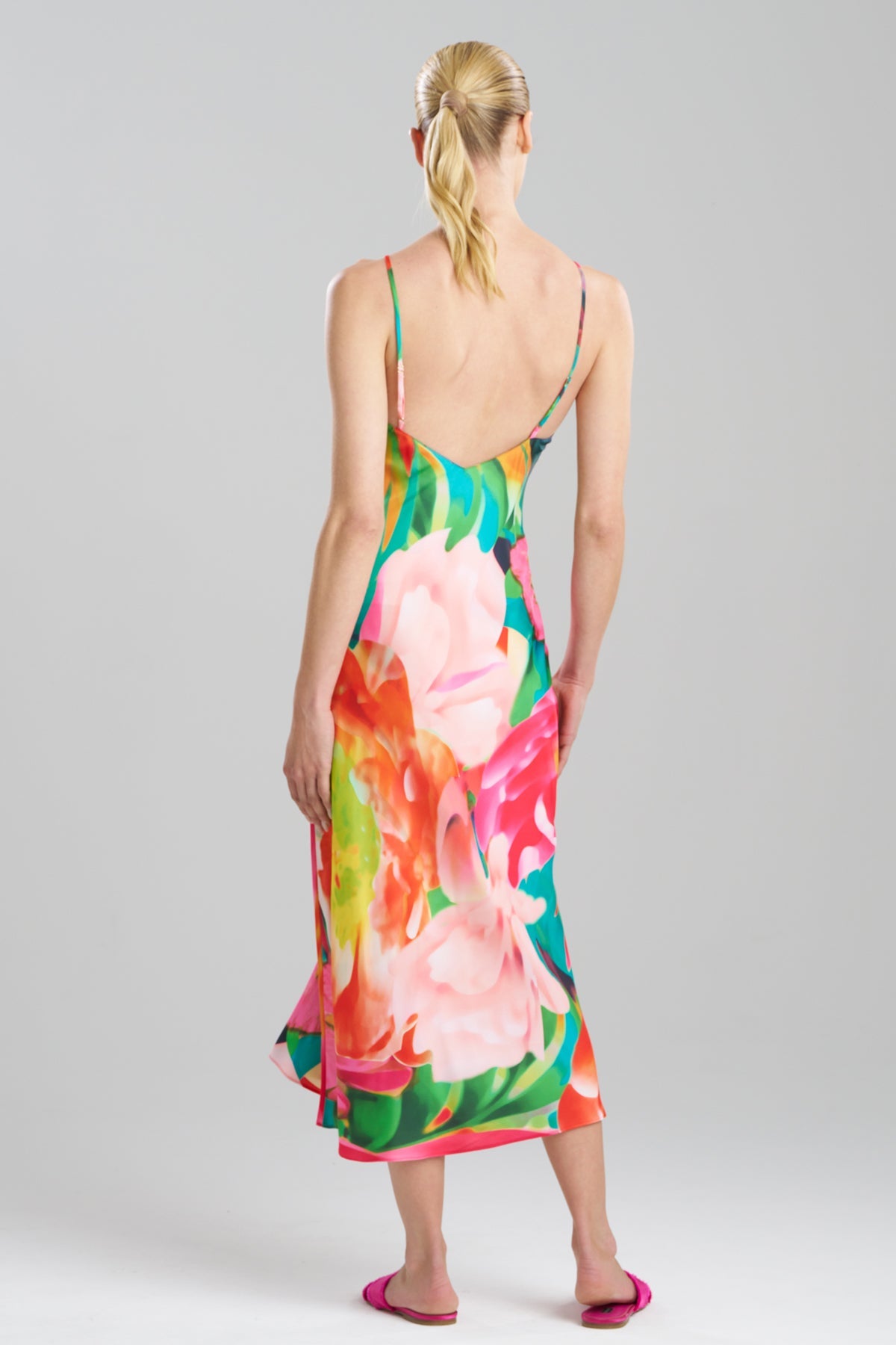 NATORI Garbo V-Neck Slip Dress