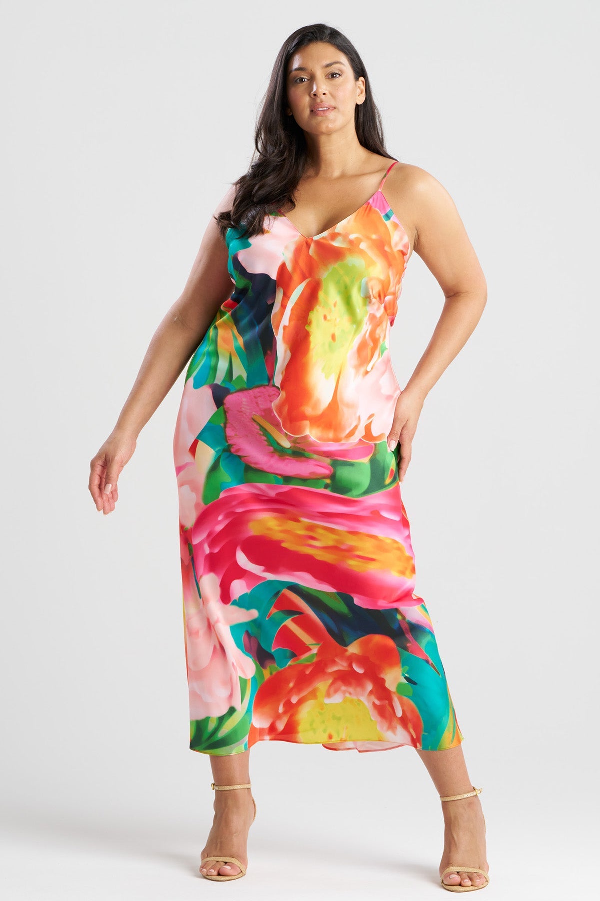 NATORI Garbo V-Neck Slip Dress