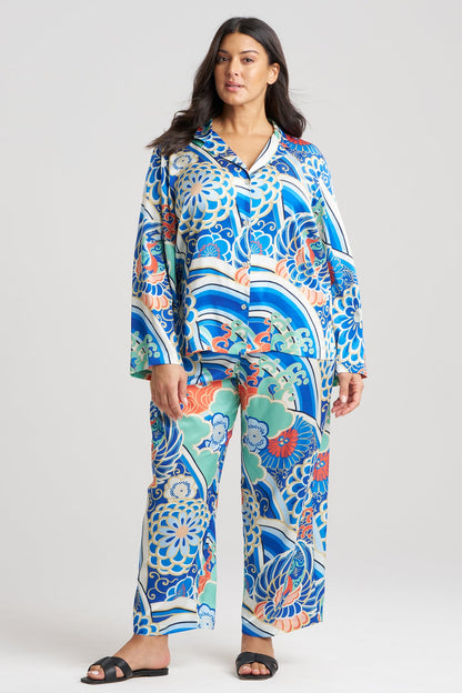 NATORI Medallion Notch Button Front PJ