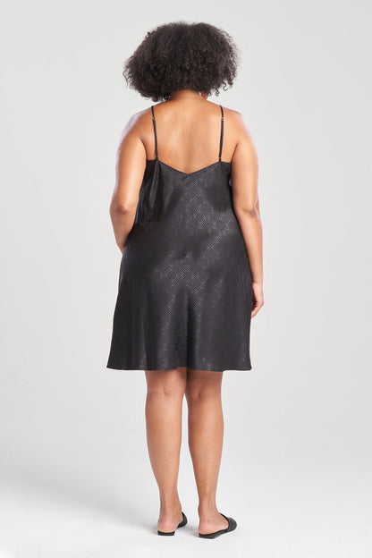 NATORI Buy Infinity Jacquard Slip in Black Online