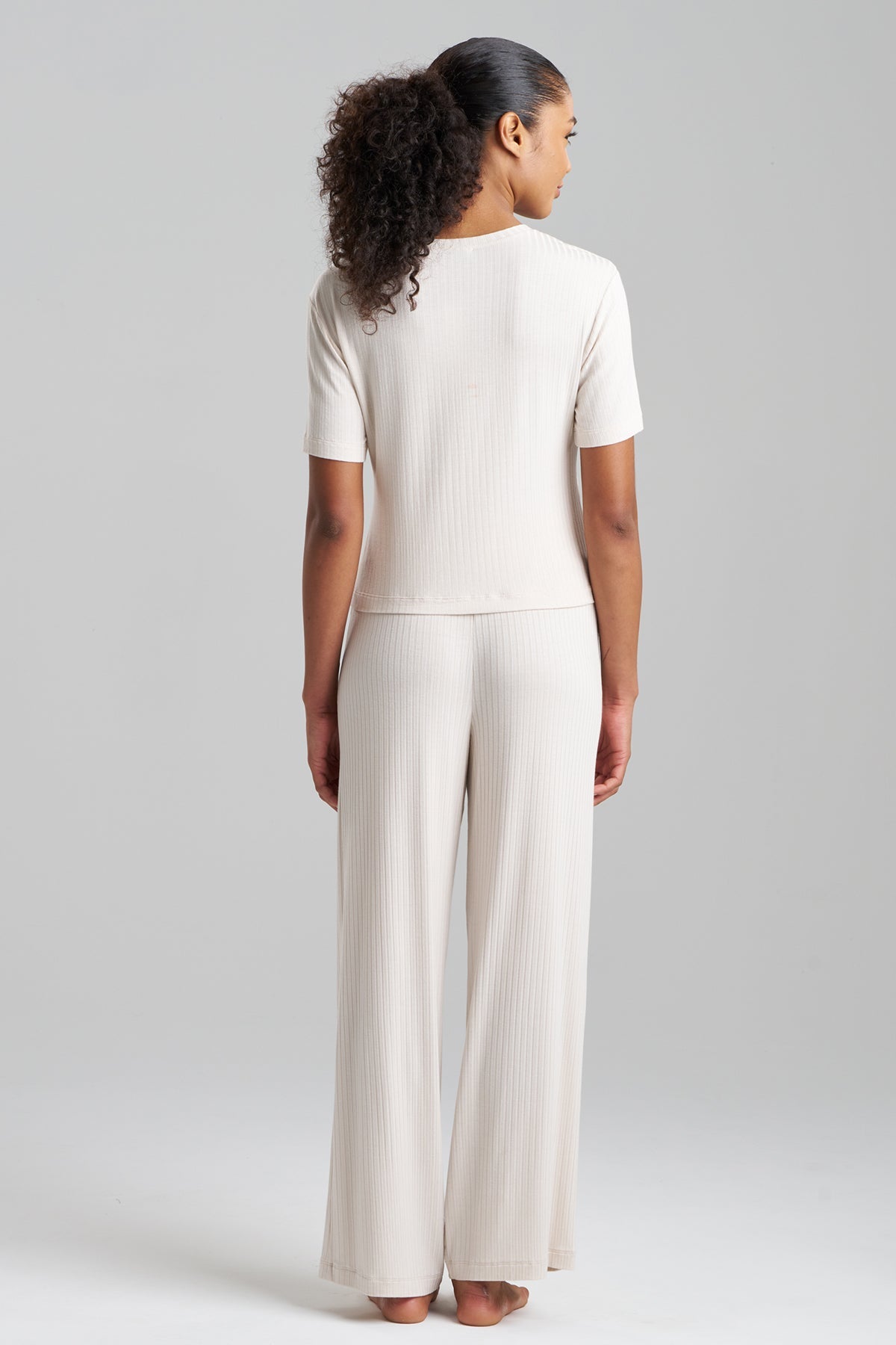 NATORI Skye Rib Ease Short Sleeve Top