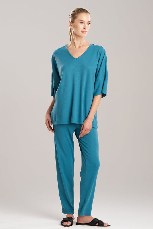 NATORI Tranquility Waffle V-Neck Top
