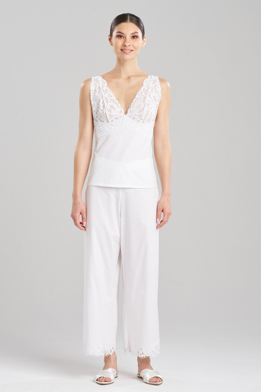 NATORI Buy Bliss Harmony Lace V-Neck Cami in White Online