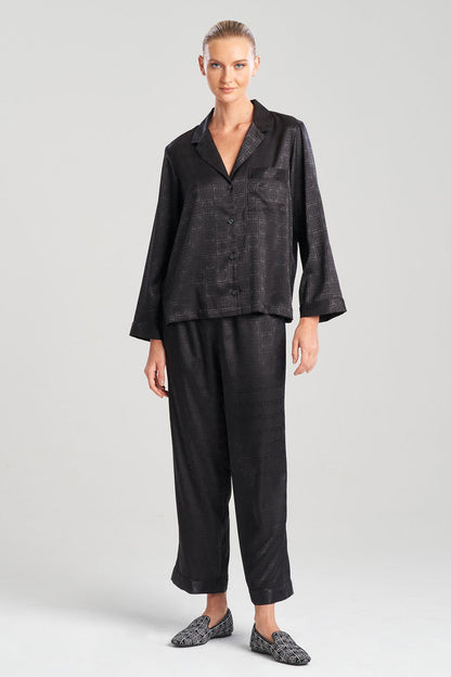 NATORI Buy Infinity Jacquard PJ in Black Online
