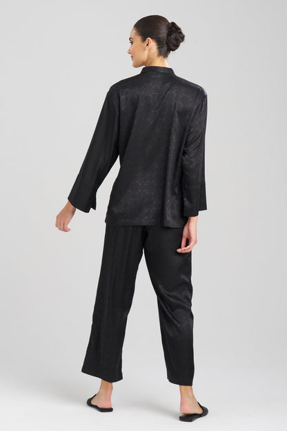 NATORI Buy Infinity Jacquard Mandarin PJ in Black Online